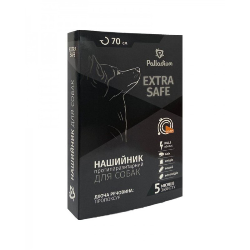 Palladium Extra Safe Нашийник від бліх та кліщів для собак 70 см