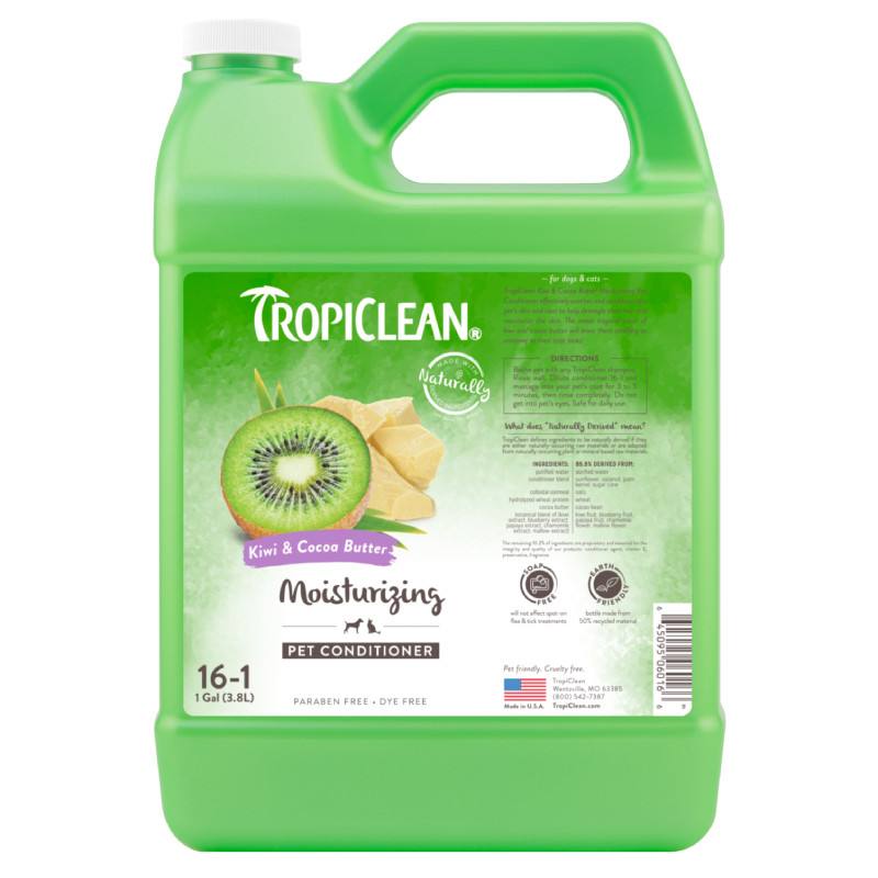TropiClean Kiwi & Cocoa Butter Conditioner Кондиціонер зволожуючий для собак і кішок Ківі та масло какао