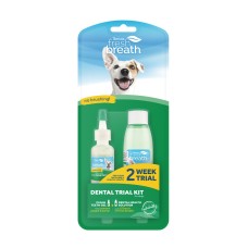 TropiClean Fresh Breath 2 - Week Trial No Brush Набір для догляду за зубами для собак Свіже дихання гель та добавка