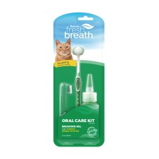 TropiClean Fresh Breath Oral Care Kit for Cat Набір для чищення зубів кішок гель та 2 зубні щітки