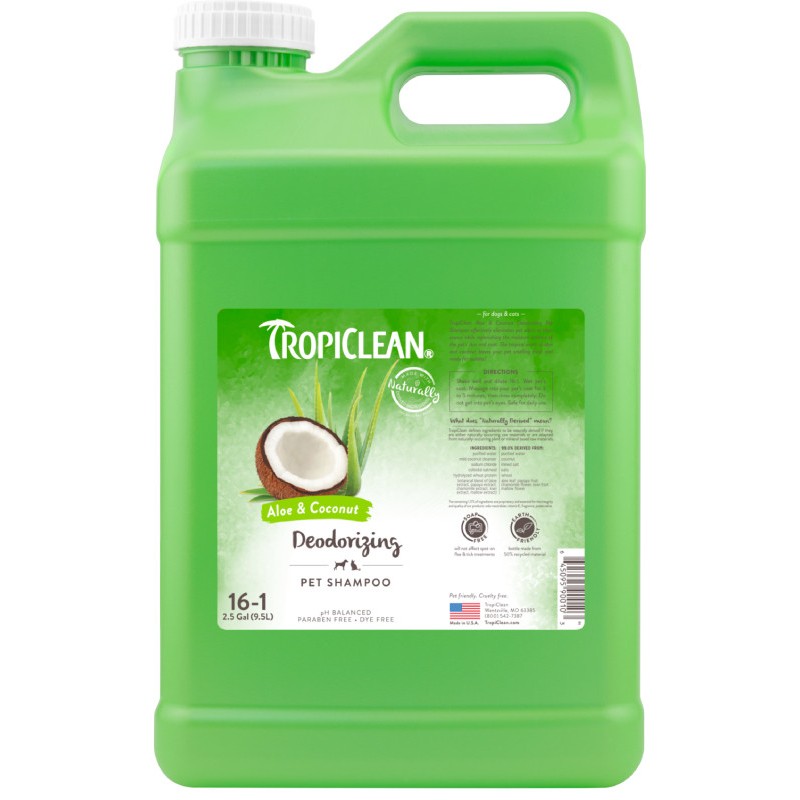 TropiClean Aloe & Coconut Pet Шампунь Алое та кокос для собак та котів
