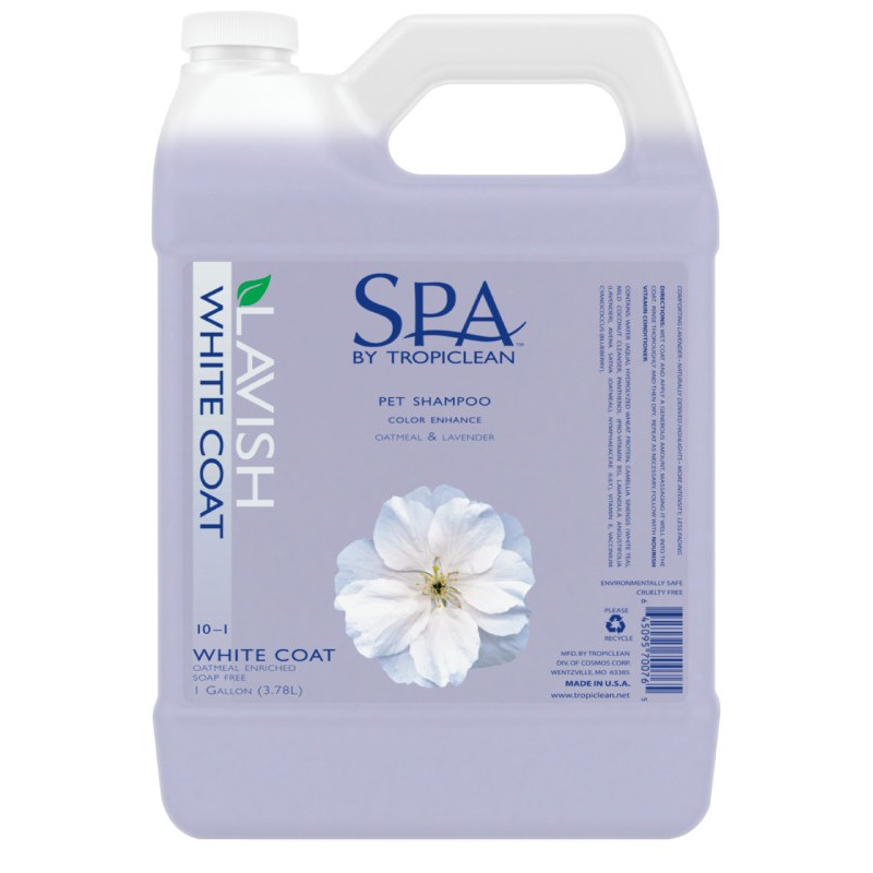 TropiClean SPA White Coat Шампунь Для білої вовни для собак та котів
