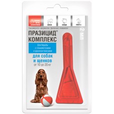 Apicenna Празицид-комплекс для собак та цуценят 10-20 кг Препарат для боротьби з гельмінтозами та арахно-ентомозами