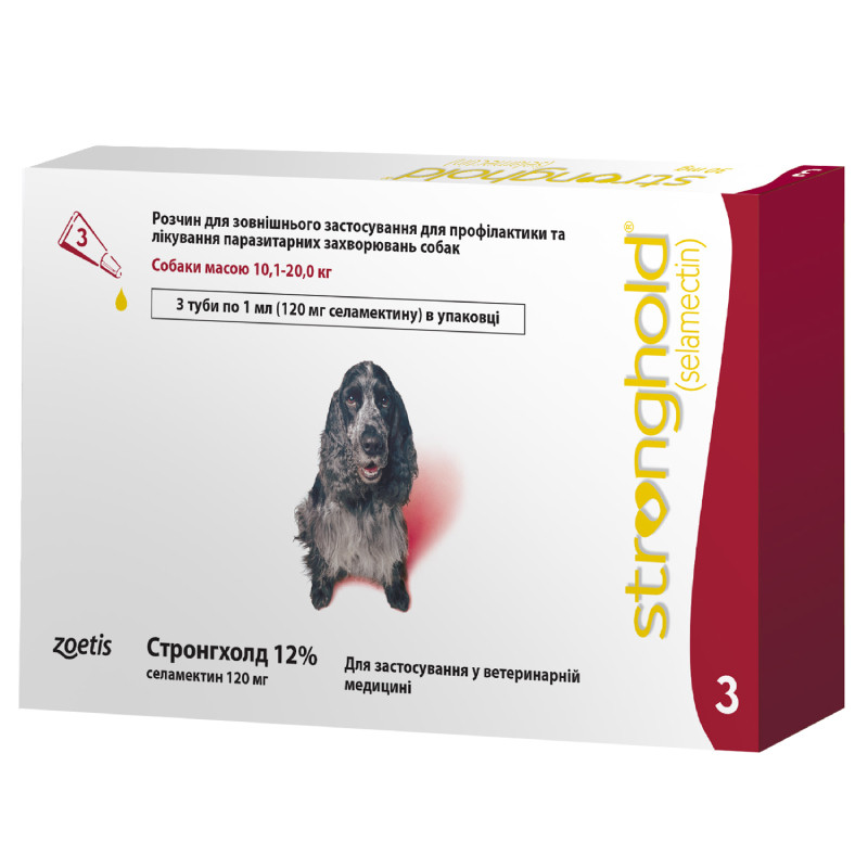 Zoetis Стронгхолд 12% Краплі для собак 10-20 кг