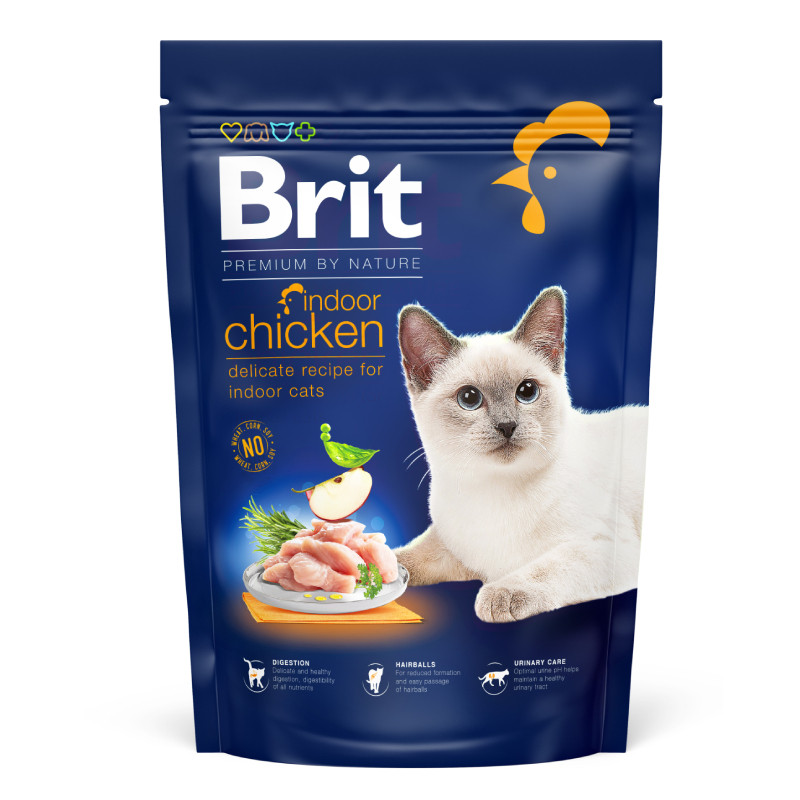 Brit Premium Cat Adult by Nature Indoor Сухий корм для дорослих кішок, що живуть у приміщенні