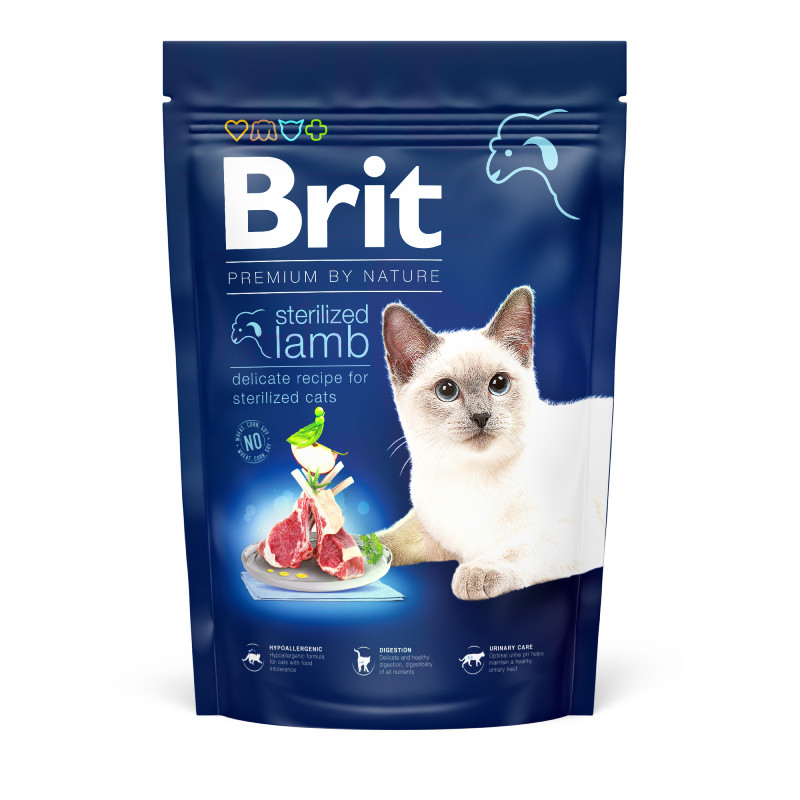 Brit Premium Cat Adult by Nature Sterilised Lamb Сухий корм для дорослих стерилізованих кішок з ягнятком
