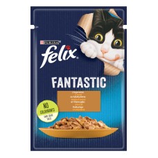 Felix Fantastic Консерви для дорослих кішок з індичкою шматочки в желе