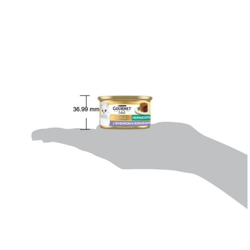 Gourmet Gold Консерви для дорослих кішок ніжні биточки з ягнятком та зеленими бобами