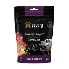 Savory Dog Immunity Support Soft Snack Ласощі для дорослих собак з качкою та шипшиною
