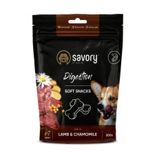 Savory Dog Digestion Soft Snack Ласощі для дорослих собак з ягнятком та ромашкою