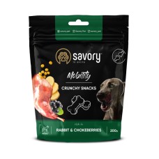 Savory Dog Mobility Crunchy Snack Ласощі для дорослих собак з кроликом та чорноплідною горобиною
