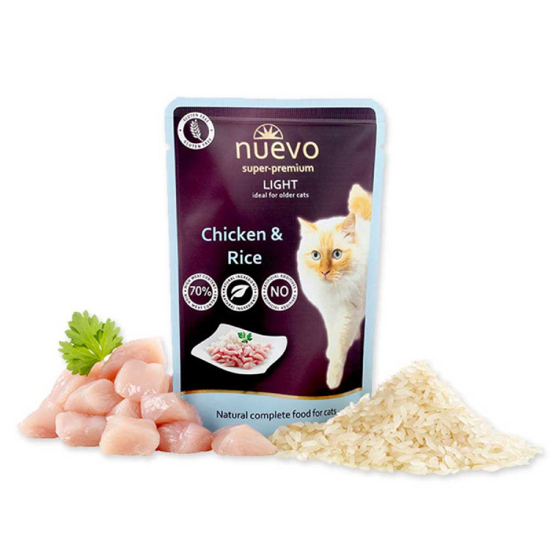 Nuevo Light Chicken & Rice Консерви для кішок з надмірною вагою з куркою та рисом