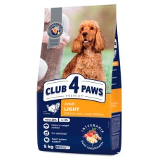 Club 4 Paws Premium Adult Medium & Large Breeds Light Сухий корм для дорослих собак середніх і великих порід схильних до повноти з індичкою