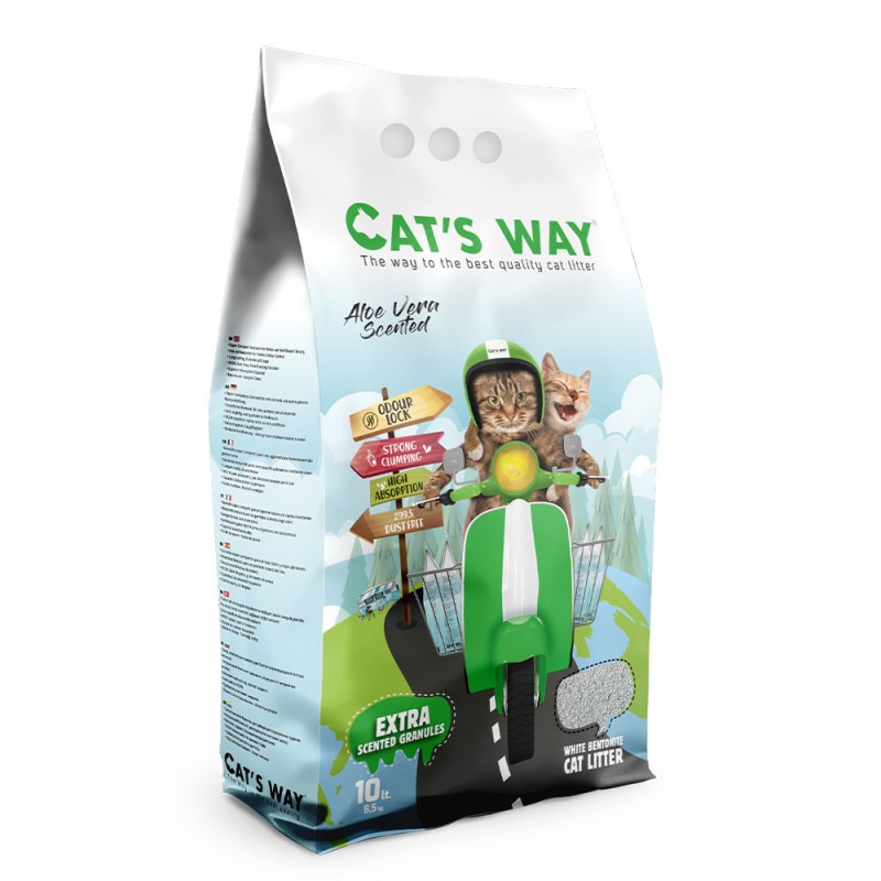 Cat'S Way Aloe Vera Scented бентонітовий наповнювач, що комкується, з ароматом алое віра