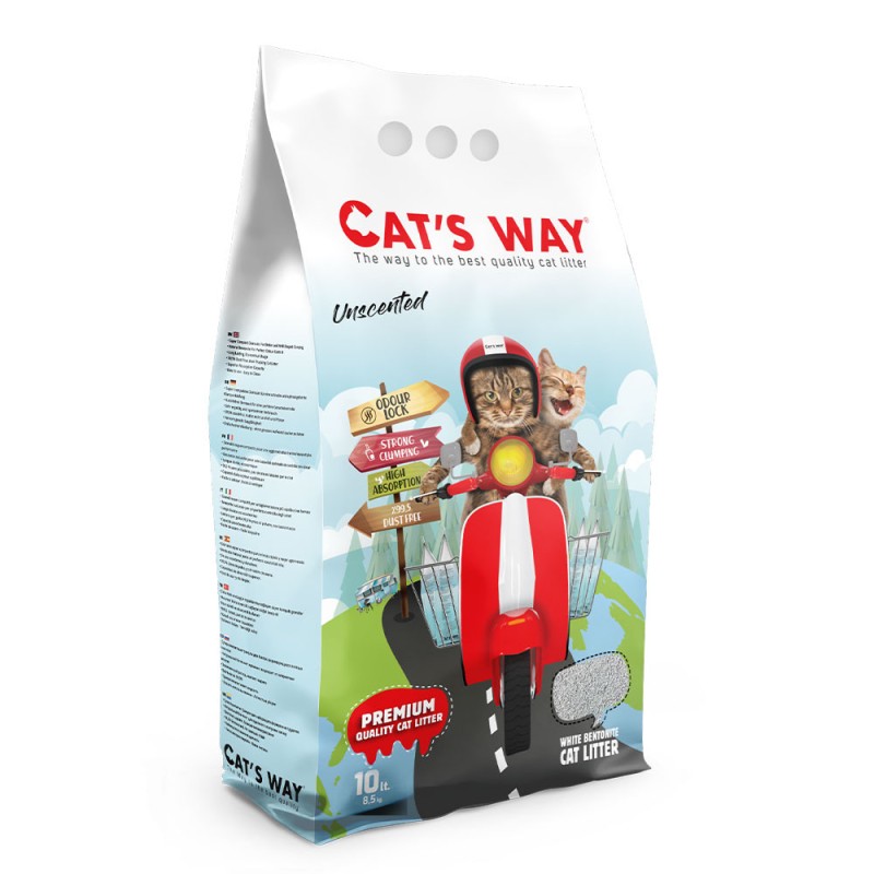 Cat'S Way Unscented бентонітовий наповнювач, що комкується, без аромату