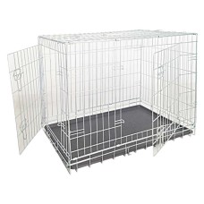 Croci Zinc Plated Box Клітка для собак з 2-ма дверима та пластиковим піддоном