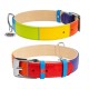 Collar Waudog Glamour Нашийник для собак шкіряний веселка
