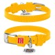 Collar Waudog Glamour Нашийник для собак шкіряний жовтий