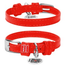 Collar Waudog Glamour Нашийник для собак шкіряний червоний