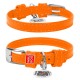 Collar Waudog Glamour Нашийник для собак шкіряний помаранчевий