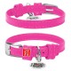 Collar Waudog Glamour Нашийник для собак рожевий шкіряний