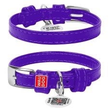 Collar Waudog Glamour Нашийник для собак шкіряний фіолетовий