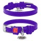 Collar Waudog Glamour Нашийник для собак шкіряний фіолетовий