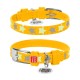 Collar Waudog Glamour Нашийник для собак шкіряний світловідбиваючий Зірочка жовтий