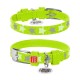 Collar Waudog Glamour Нашийник для собак шкіряний світловідбиваючий Зірочка салатова