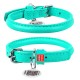 Collar Waudog Glamour Нашийник для собак шкіряний круглий ментоловий