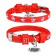 Collar Waudog Glamour Нашийник для собак шкіряний зі стразами Квіточка червона
