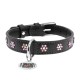 Collar Waudog Glamour Нашийник для собак шкіряний зі стразами Квіточка чорна