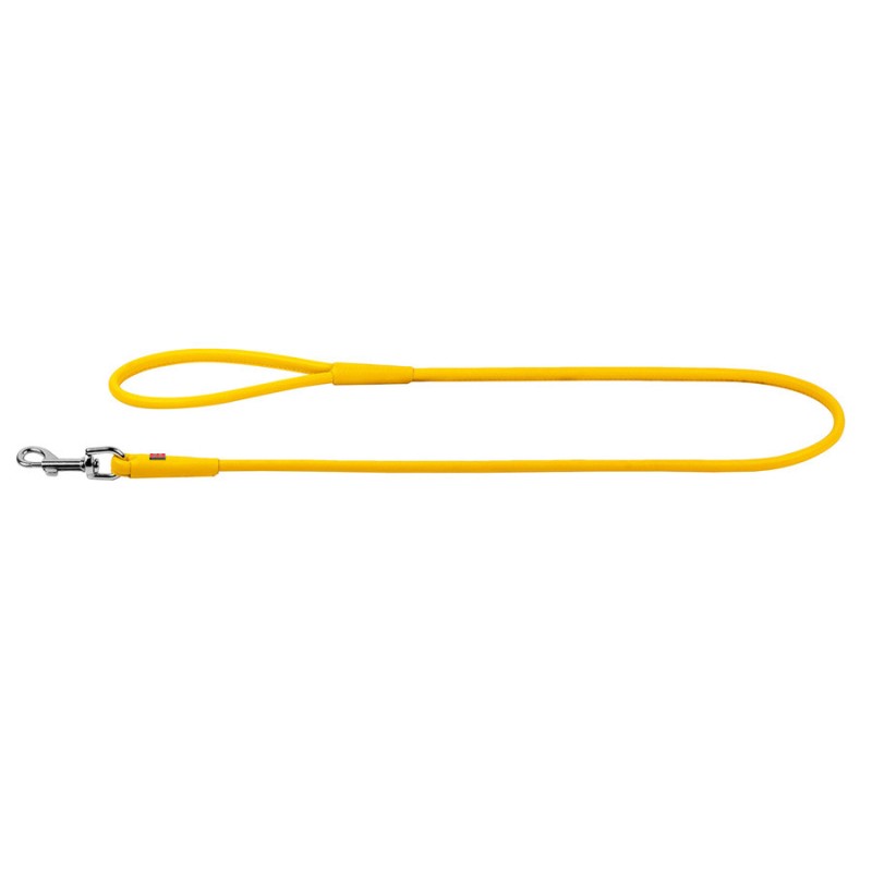 Collar Waudog Glamour Повідець для собак шкіряний круглий жовтий