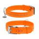 Collar Waudog Glamour Нашийник для собак шкіряний подвійний зі стразами помаранчевий