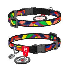 Collar Waudog Nylon Нашийник для котів нейлоновий з QR паспортом Вітраж