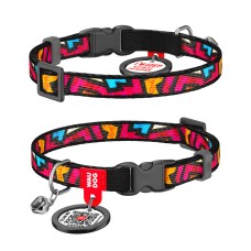 Collar Waudog Nylon Нашийник для котів нейлоновий c QR паспортом Графіті