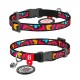 Collar Waudog Nylon Нашийник для котів нейлоновий c QR паспортом Графіті