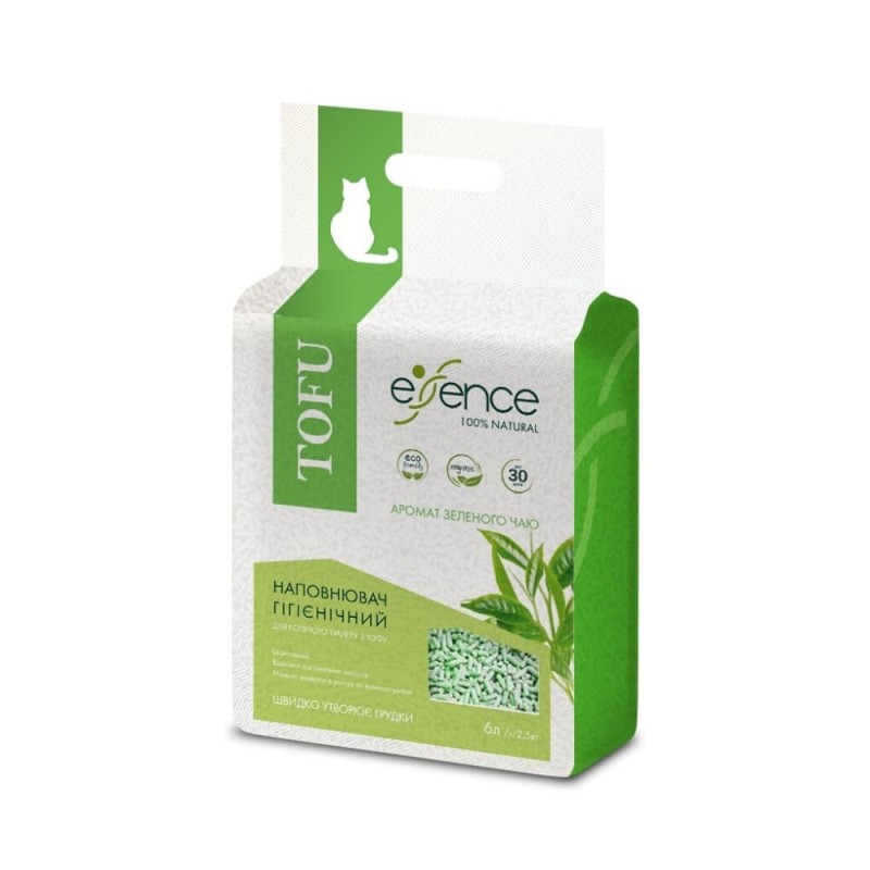 Essence Tofu Гранульований наповнювач, що комкується, із зеленим чаєм
