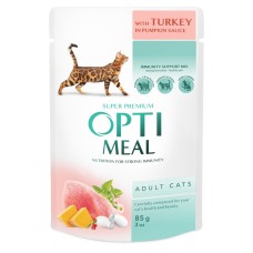 Optimeal Cat Adult Консерви для дорослих кішок з індичкою в гарбузовому соусі