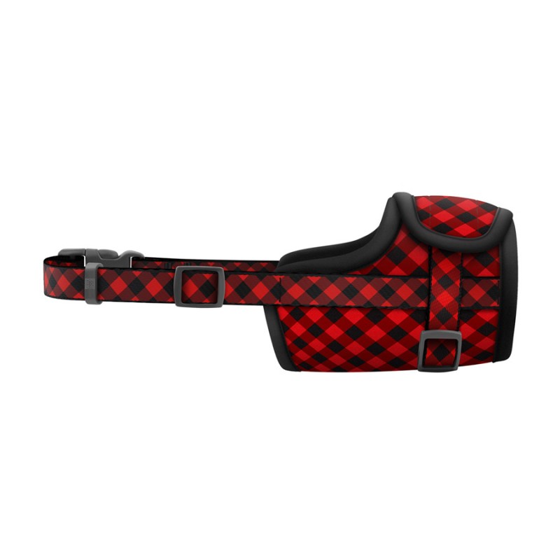 Collar Waudog Nylon Намордник для собак нейлоновий Шотландка червона