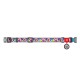 Collar Waudog Nylon Нашийник для собак нейлоновий c QR паспортом пластикова пряжка-фастекс Чарівні квіти