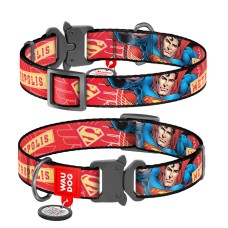 Collar Waudog Nylon Нашийник для собак нейлоновий c QR паспортом металева пряжка-фастекс Супергерой