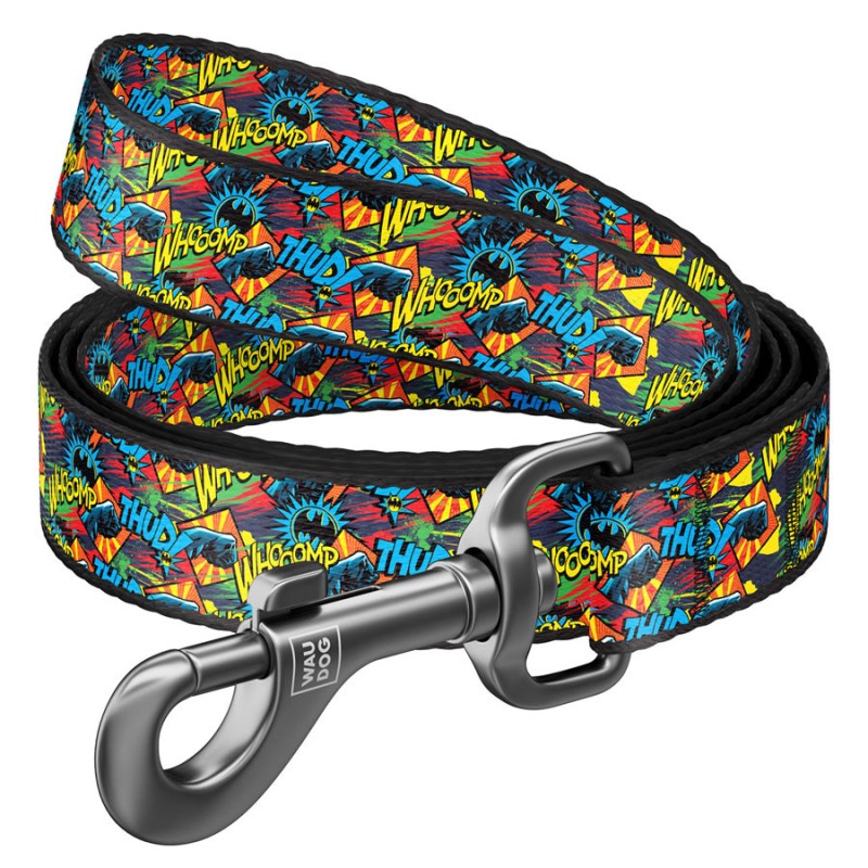 Collar Waudog Nylon Повідець для собак нейлоновий Бетмен Яскравий