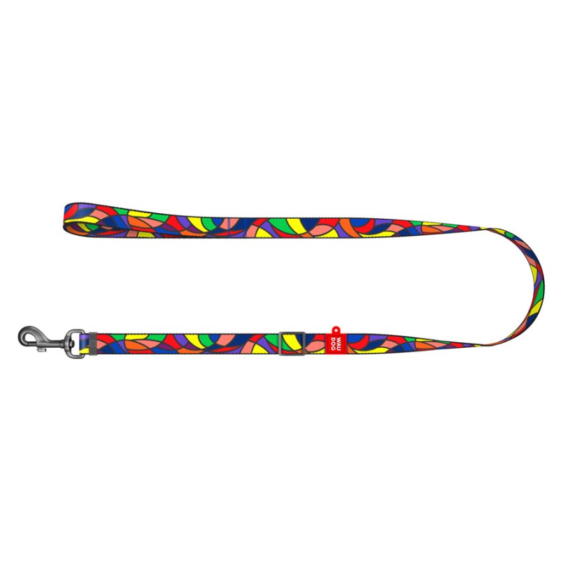 Collar Waudog Nylon Повідець для собак нейлоновий регульований Вітраж