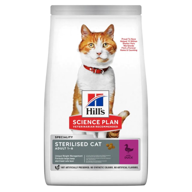Hills Science Plan Feline Sterilised Cat Young Adult Duck Сухий корм для стерилізованих кішок
