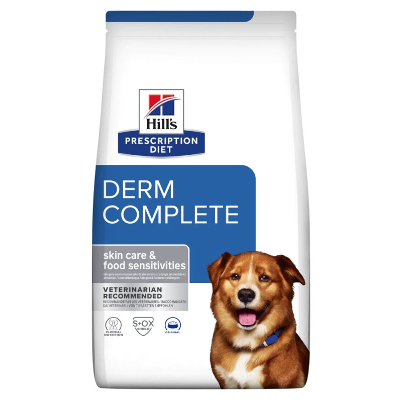 Hills Prescription Diet Canine Derm Complete Skin Care and Food Sensitivities Лікувальний корм для дорослих собак при харчовій алергії