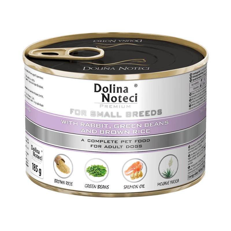 Dolina Noteci Premium For Small Breeds Консерви для дорослих собак дрібних порід з кроликом, квасолею та коричневим рисом