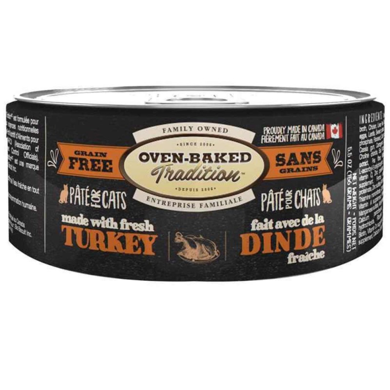 Oven-Baked Tradition Grain Free Turkey Беззернові консерви для кішок паштет з індичкою