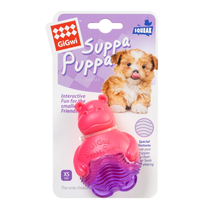GiGwi Suppa Puppa Іграшка для собак Бегемотик з пищалкою