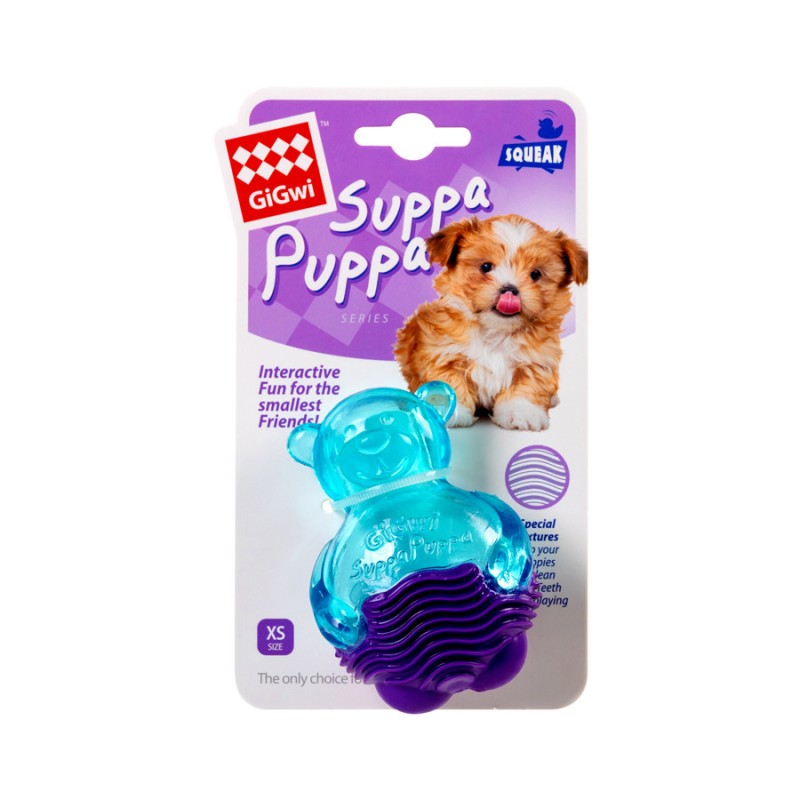 GiGwi Suppa Puppa Іграшка для собак Ведмедик із пищалкою